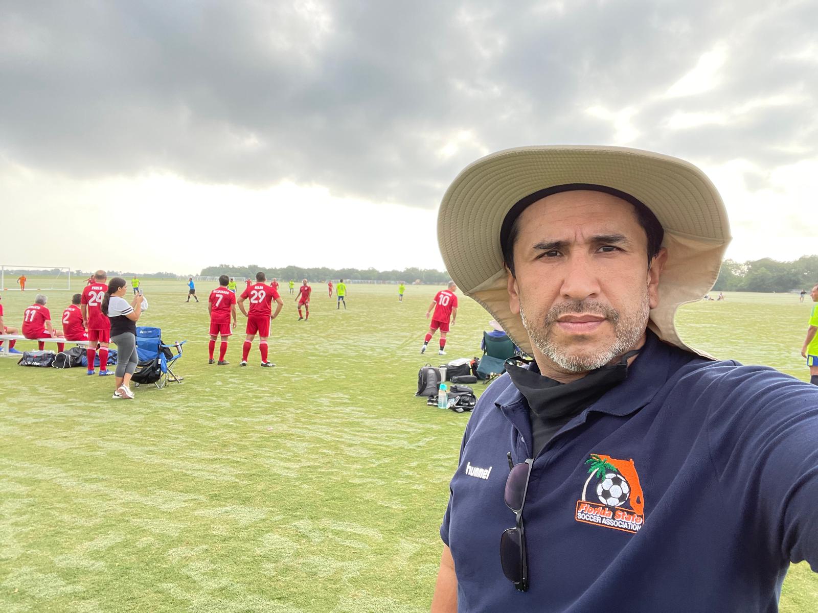 Bert representing the Florida State Soccer Association at a national tournament.