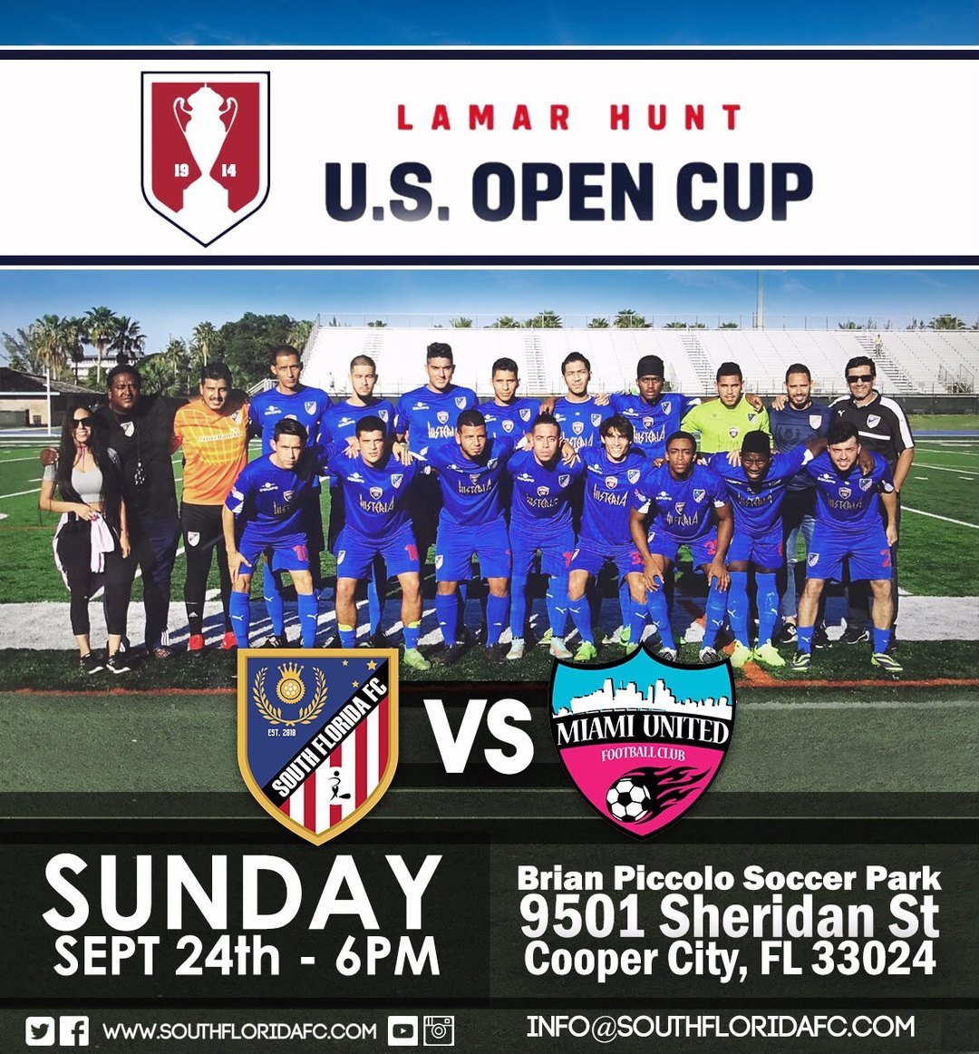 His semi-pro South Florida FC U23 side competing in the Lamar Hunt U.S. Open Cup.
